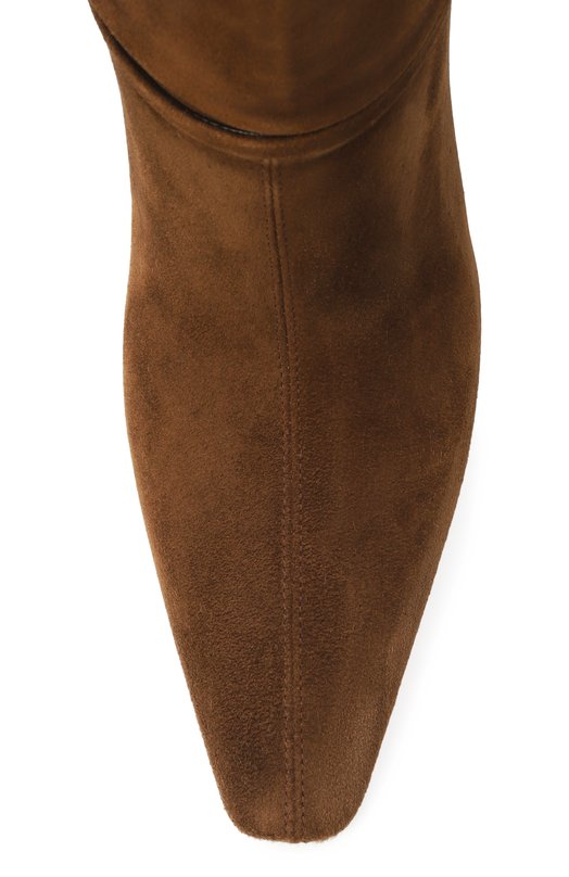 Замшевые ботильоны Niki 90 Saint Laurent 801393/0LI00 Коричневый  801393/0LI00 Фото 6