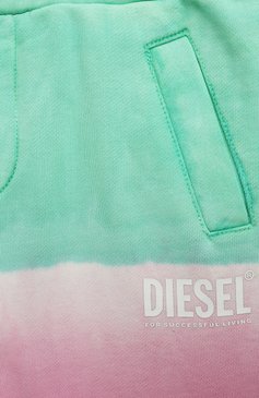 Детские хлопковые шорты DIESEL разноцветного цвета, арт. J01101/KYAU5 | Фото 3 (Случай: Повседневный; Региональные ограничения белый список (Axapta Mercury): Не проставлено; Материал сплава: Проставлено; Нос: Не проставлено; Материал внешний: Хлопок)