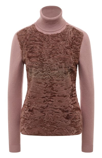 Женская водолазка из кашемира и каракульчи GUCCI, арт. 363872 XW473