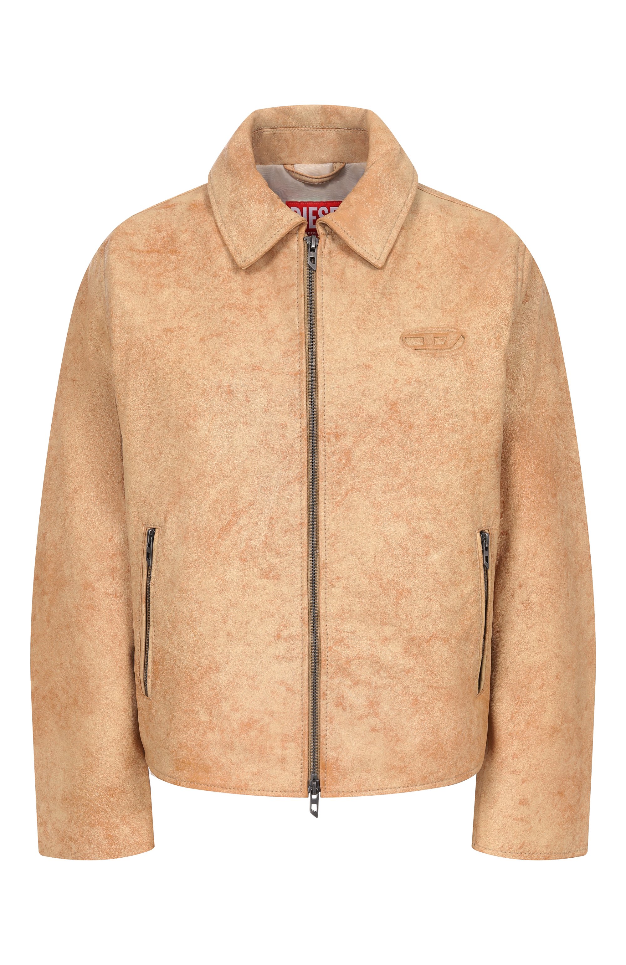 Кожаная куртка DIESEL бежевого цвета по цене 104500 руб., арт. A21895/0AJFV, фото 1 Кожаная куртка DIESEL, арт. A21895/0AJFV, фото 1