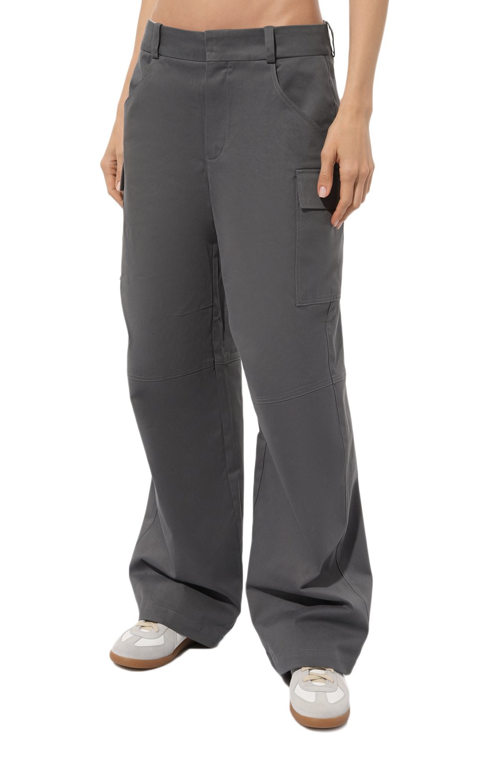 Хлопковые брюки BORNE BOURGEOIS серого цвета по цене 38500 руб., арт. SW-PN-BO-4009, фото 3 Хлопковые брюки BORNE BOURGEOIS, арт. SW-PN-BO-4009, фото 3