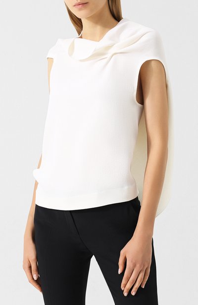 Однотонный шерстяной топ асимметричного кроя ROLAND MOURET, арт. PW18/S6100/F4044, фото 3