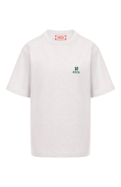 Женская хлопковая футболка AECA WHITE, арт. AWCMSSBDTTSST010C0.LIGHT GREY (XL)