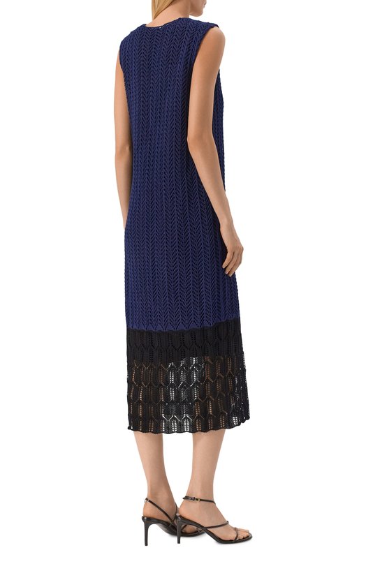 Хлопковое платье Jil Sander J02CT0591/J15477 Синий  J02CT0591/J15477 Фото 3