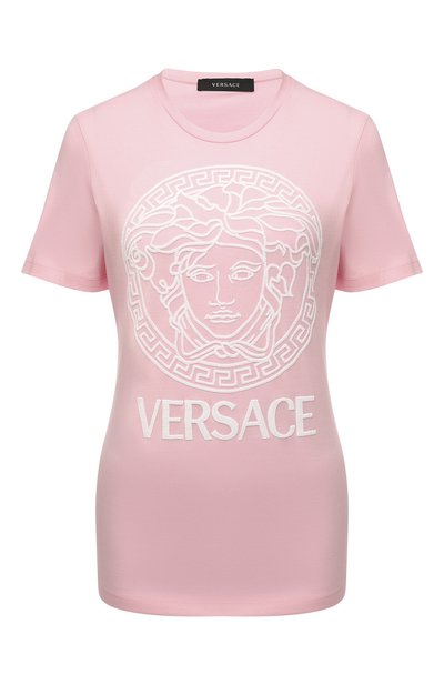 Женская хлопковая футболка VERSACE, арт. 1003684/1A00769