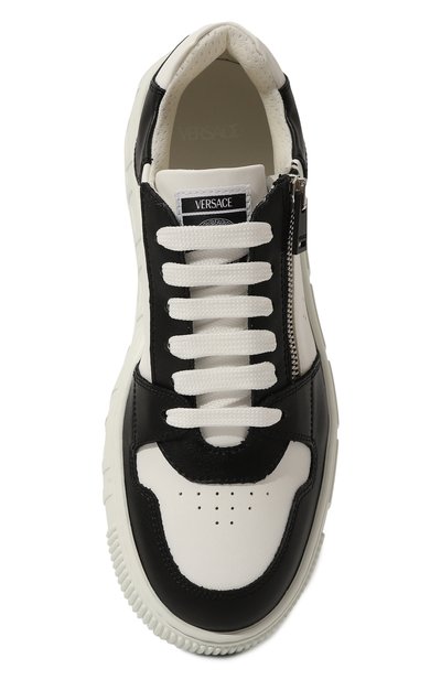 Кеды VERSACE черно-белого цвета по цене 48800 руб., арт. 1013130/1A10382/34-40, фото 4 Кеды VERSACE, арт. 1013130/1A10382/34-40, фото 4