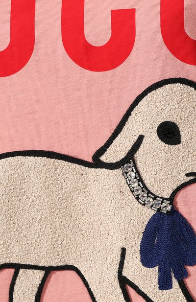 Хлопковая футболка GUCCI, арт. 580762/XJBSX, фото 5