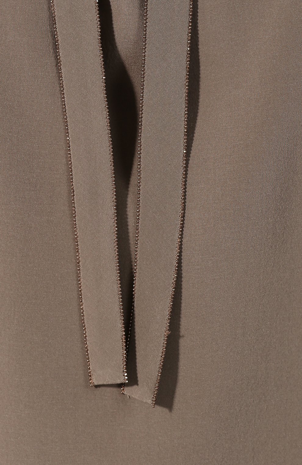 Шелковый топ BRUNELLO CUCINELLI хаки цвета по цене 99500 руб., арт. MF948DC200, фото 5 Шелковый топ BRUNELLO CUCINELLI, арт. MF948DC200, фото 5