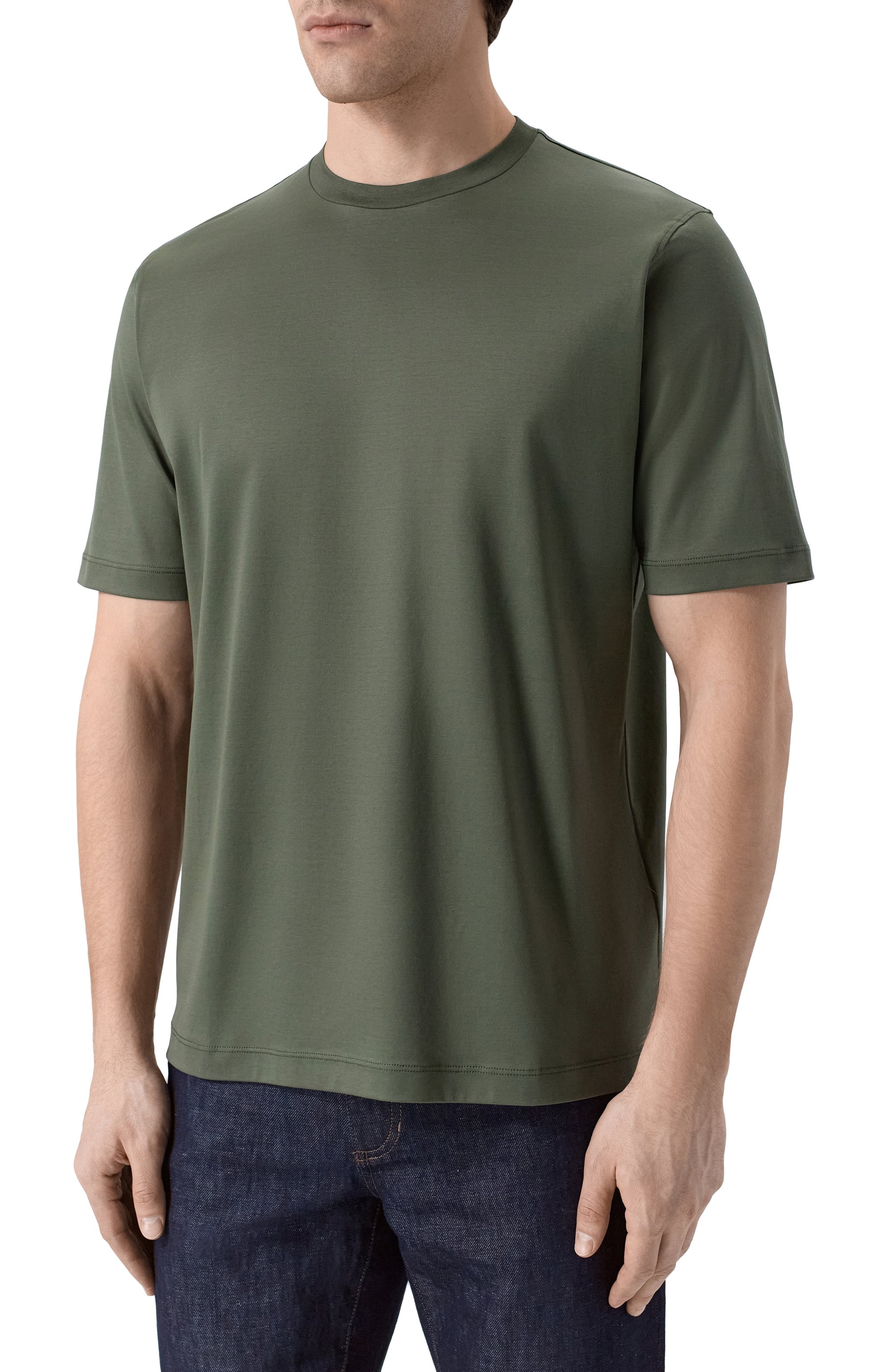 Хлопковая футболка MVST зеленого цвета по цене 49500 руб., арт. M26.CSM.K423/YAMU, фото 3 Хлопковая футболка MVST, арт. M26.CSM.K423/YAMU, фото 3