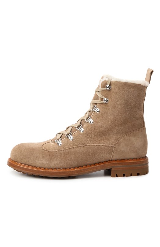 Замшевые ботинки Kiton D58812N0113609 Бежевый  D58812N0113609 Фото 4