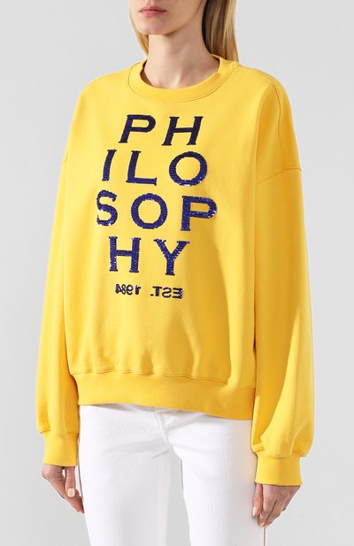 Хлопковый свитшот PHILOSOPHY DI LORENZO SERAFINI, арт. A1710/747, фото 3