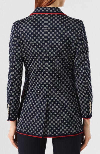 Хлопковый жакет GUCCI синего цвета по цене 158000 руб., арт. 550723/ZAAEN, фото 4 Хлопковый жакет GUCCI, арт. 550723/ZAAEN, фото 4