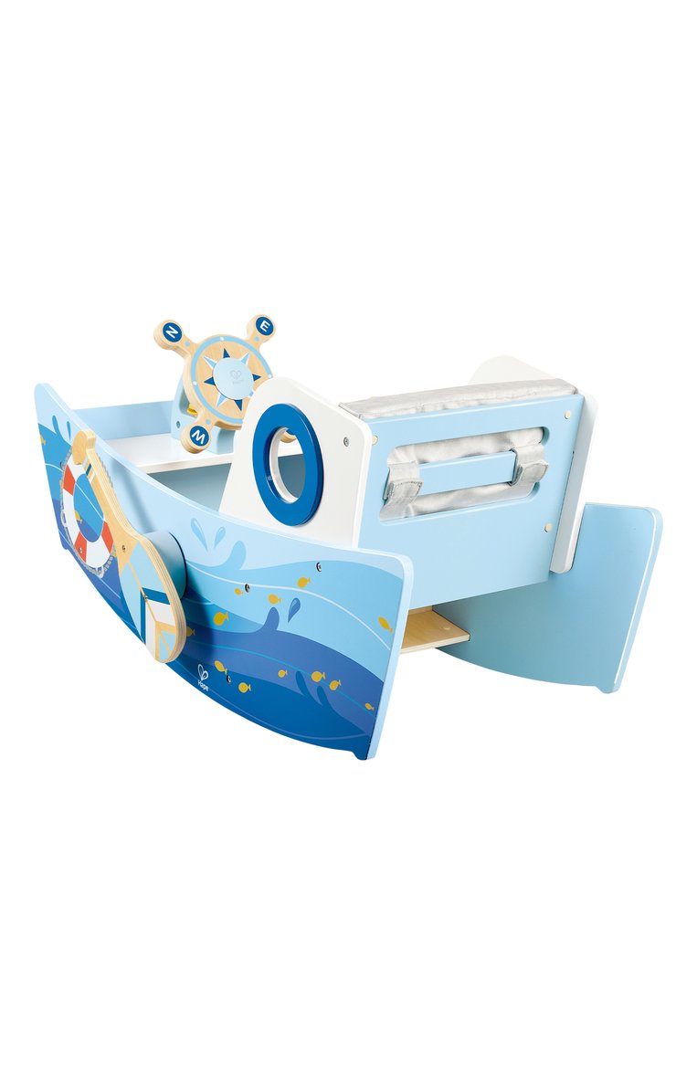 Детского игрушка-качалка лодка HAPE голубого цвета, арт. E1214_HP | Фото 4 (Нос: Не проставлено; Региональные ограничения белый список (Axapta Mercury): Не проставлено; Игрушки: Транспорт - качалки)