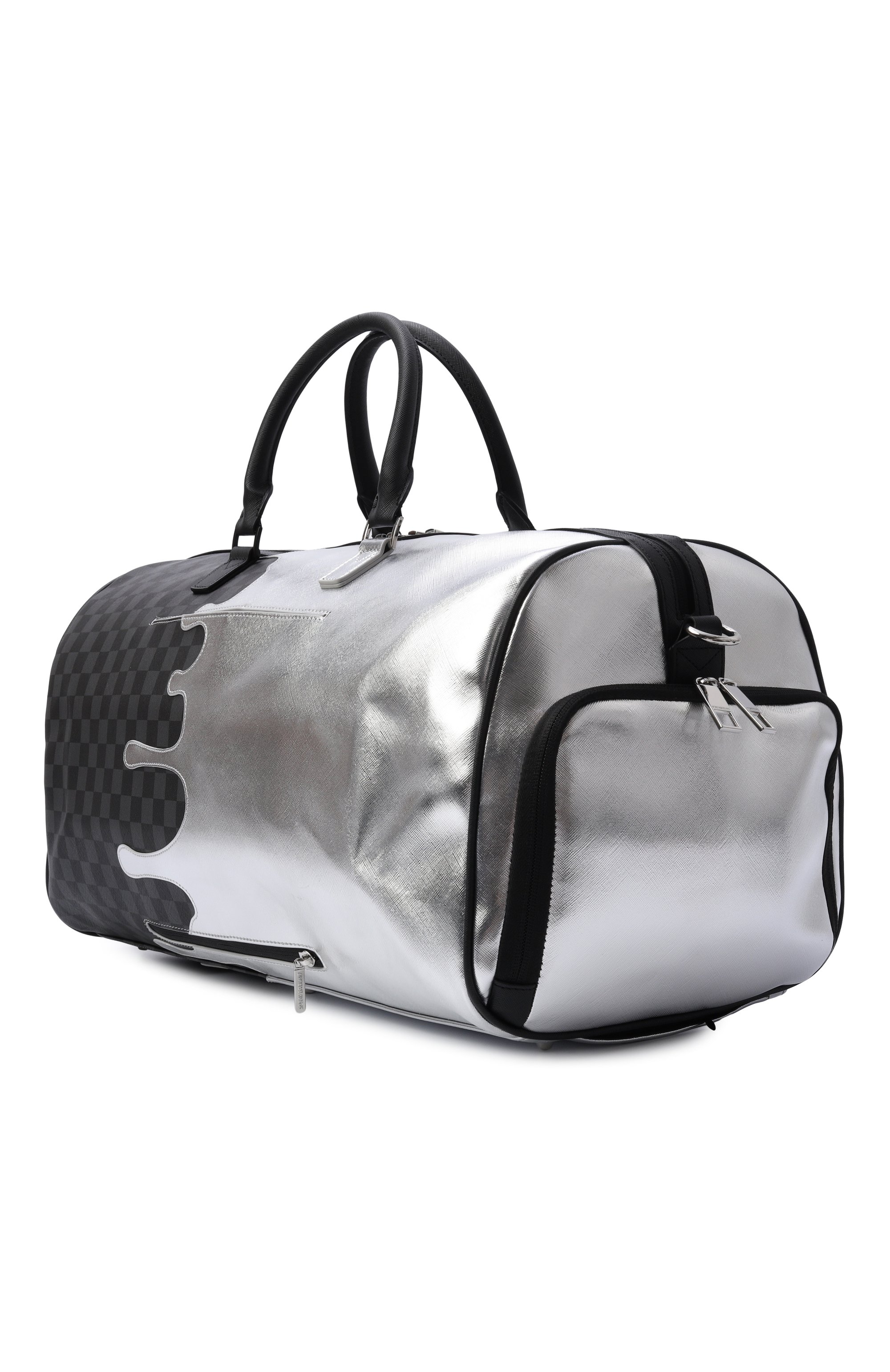 Дорожная сумка silver side drip black check SPRAYGROUND, арт. 910D8924NSZ/SILVER SIDE DRIP BLACK CHECK LARGE DUF, фото 2