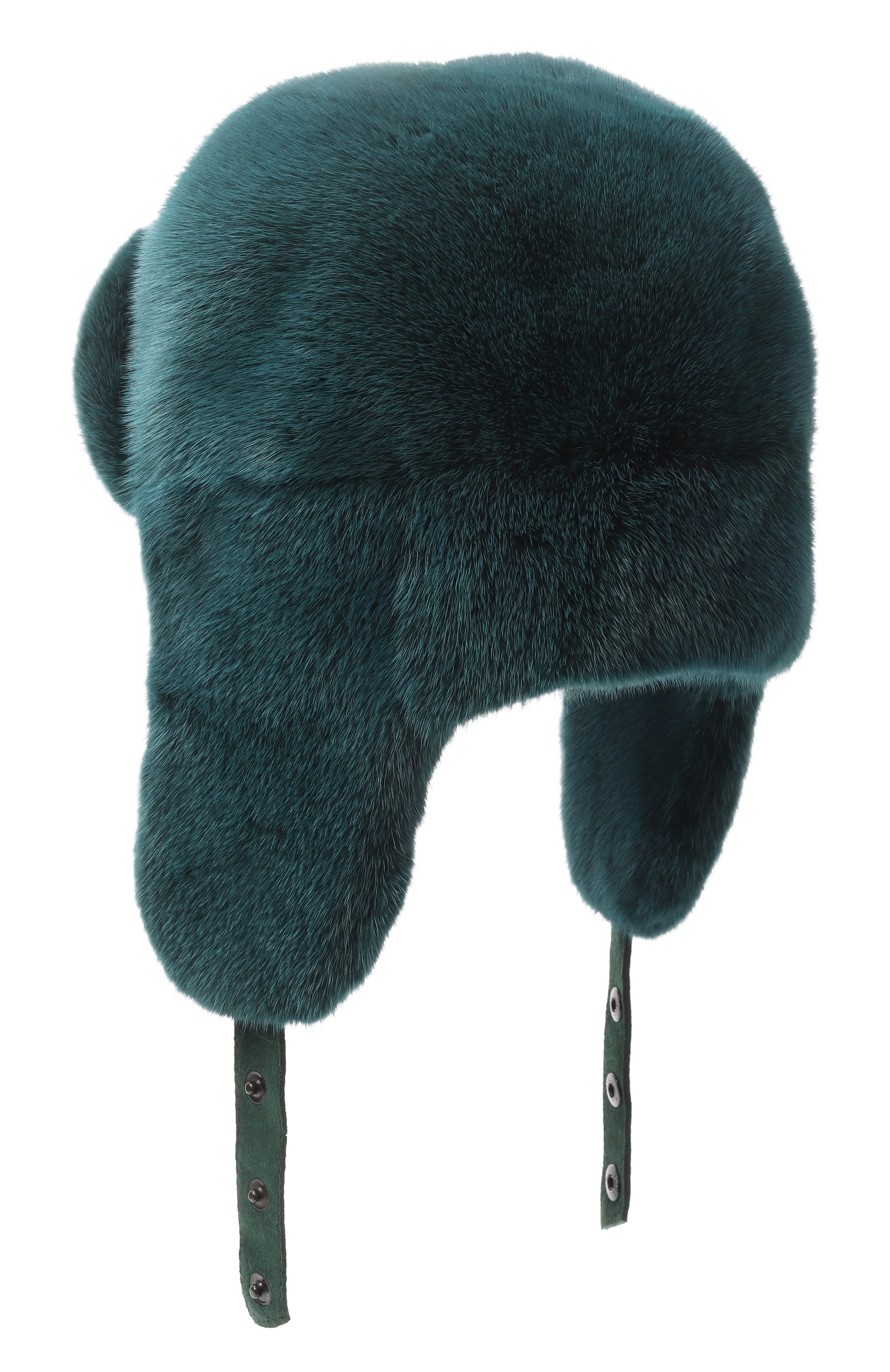 Меховая шапка-ушанка френки норки FURLAND бирюзового цвета по цене 109500 руб., арт. 0217500110295600054, фото 2 Меховая шапка-ушанка френки норки FURLAND, арт. 0217500110295600054, фото 2