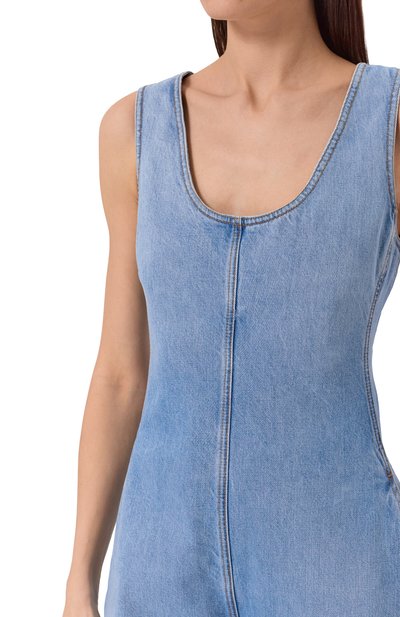 Джинсовый комбинезон ALAIA голубого цвета по цене 277000 руб., арт. AA9U0046D015C, фото 4 Джинсовый комбинезон ALAIA, арт. AA9U0046D015C, фото 4