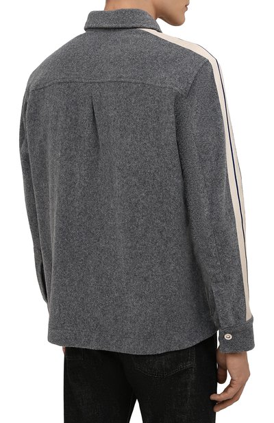 Рубашка PALM ANGELS серого цвета по цене 74300 руб., арт. PMGA104F21FAB0010501, фото 4 Рубашка PALM ANGELS, арт. PMGA104F21FAB0010501, фото 4