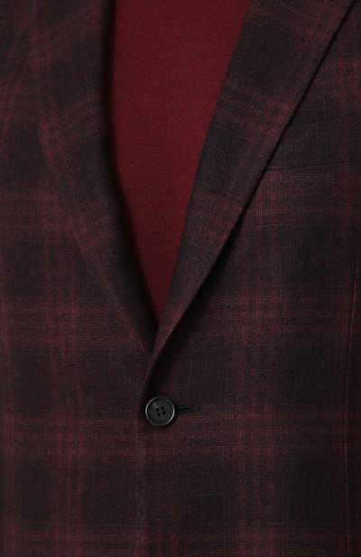 Однобортный пиджак из смеси шерсти и кашемира BRIONI бордового цвета по цене 526000 руб., арт. RG00/0630P/BRUNIC0/2, фото 5 Однобортный пиджак из смеси шерсти и кашемира BRIONI, арт. RG00/0630P/BRUNIC0/2, фото 5