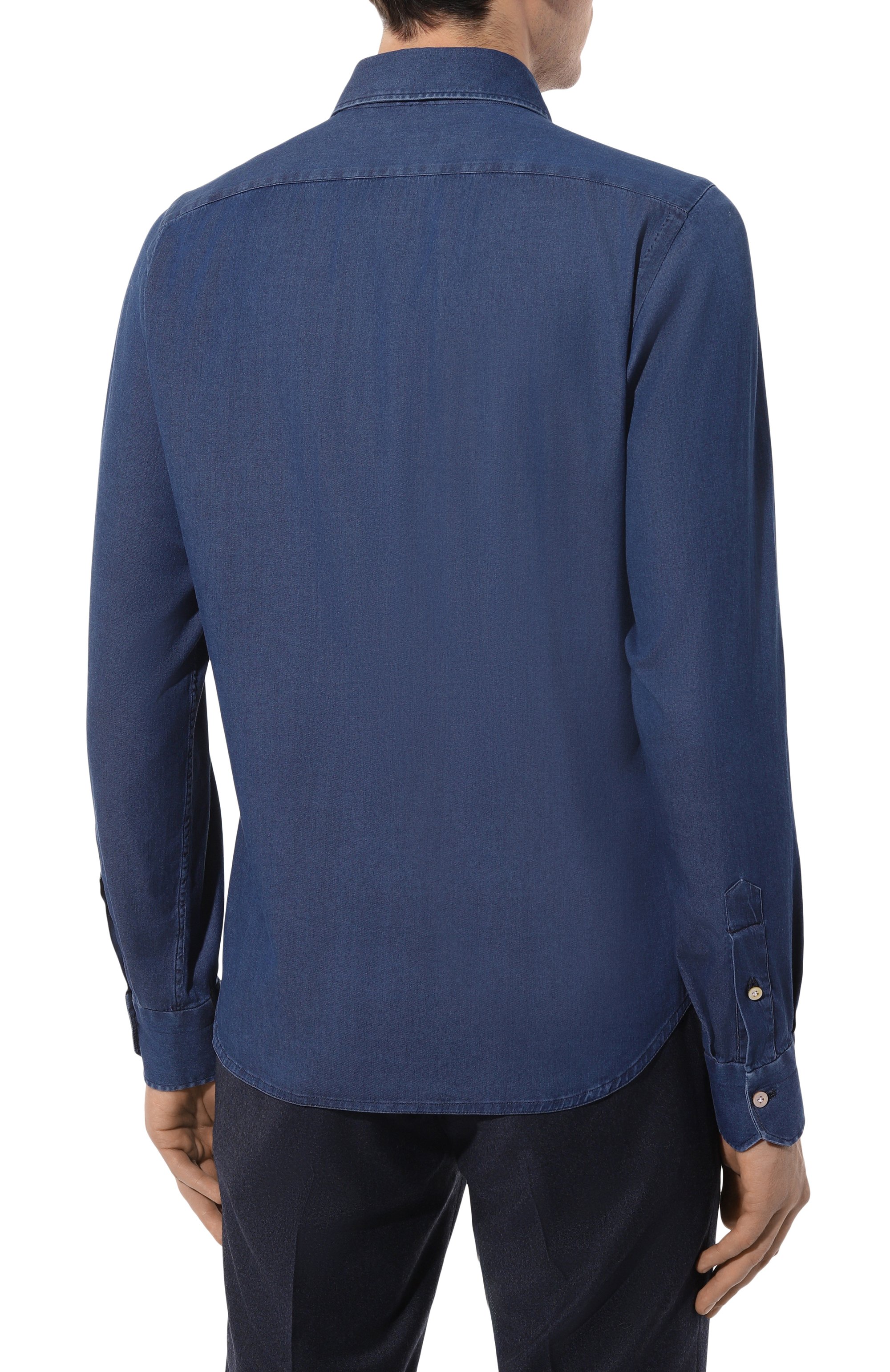 Джинсовая рубашка KITON, арт. UCWMH0904202, фото 4