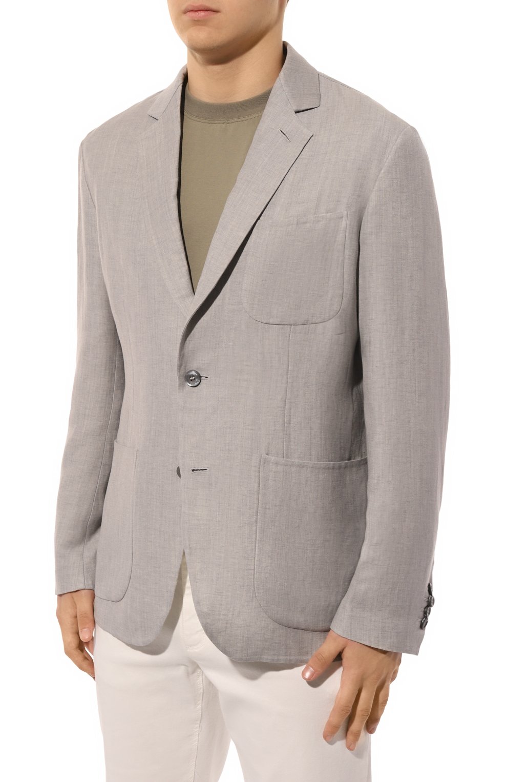 Пиджак изо льна и шерсти BRIONI, арт. SGPC0LPB106, фото 5