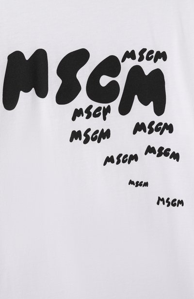 Хлопковая футболка MSGM KIDS, арт. S5MSJBTH008, фото 3