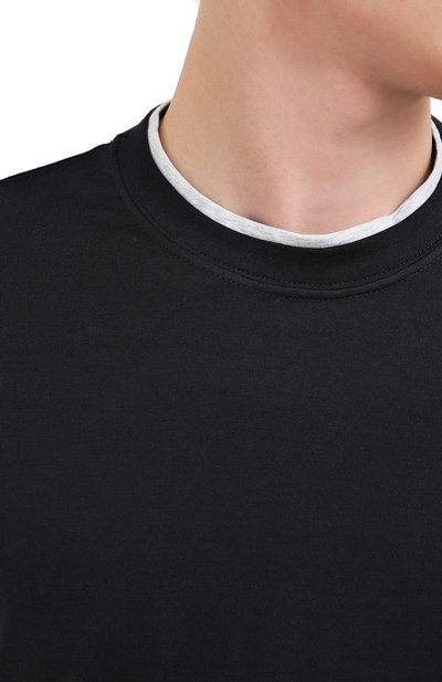 Футболка из шелка и хлопка BRUNELLO CUCINELLI, арт. MTS377427, фото 5