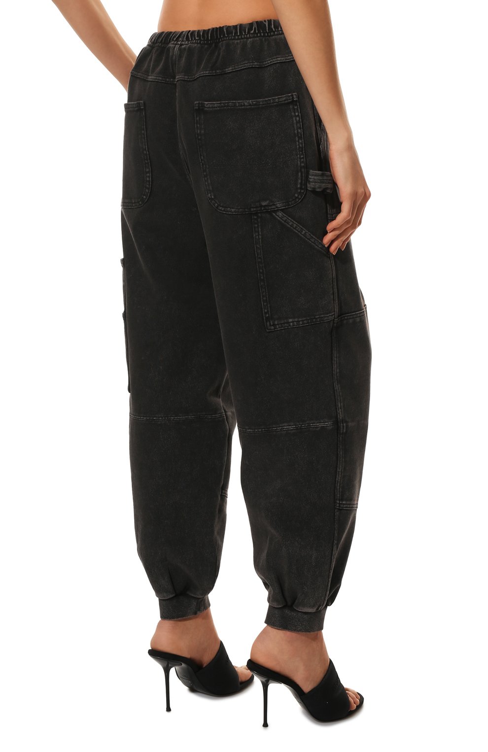 Хлопковые джоггеры ALEXANDER WANG темно-серого цвета по цене 49200 руб., арт. UCC1224030, фото 4 Хлопковые джоггеры ALEXANDER WANG, арт. UCC1224030, фото 4