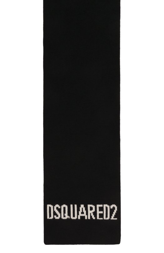 Шерстяной шарф Dsquared2 KNM0164/01W04328 Чёрный  KNM0164/01W04328 Фото 3