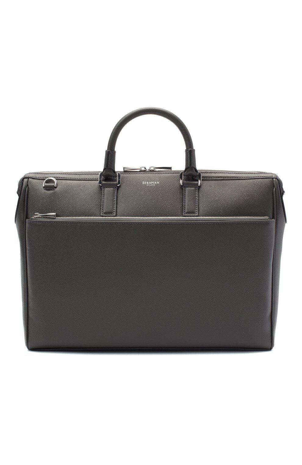 Кожаная сумка для ноутбука SERAPIAN серого цвета по цене 134000 руб., арт. SEV0LMLL6198M38B, фото 1 Кожаная сумка для ноутбука SERAPIAN, арт. SEV0LMLL6198M38B, фото 1