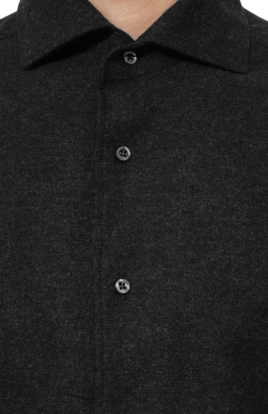Хлопковая рубашка Corneliani 94P156-9411629 Серый  94P156-9411629 Фото 5