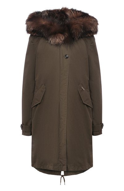 Женская хлопковая парка с меховой отделкой капюшона WOOLRICH, арт. WWCPS2631/LM10