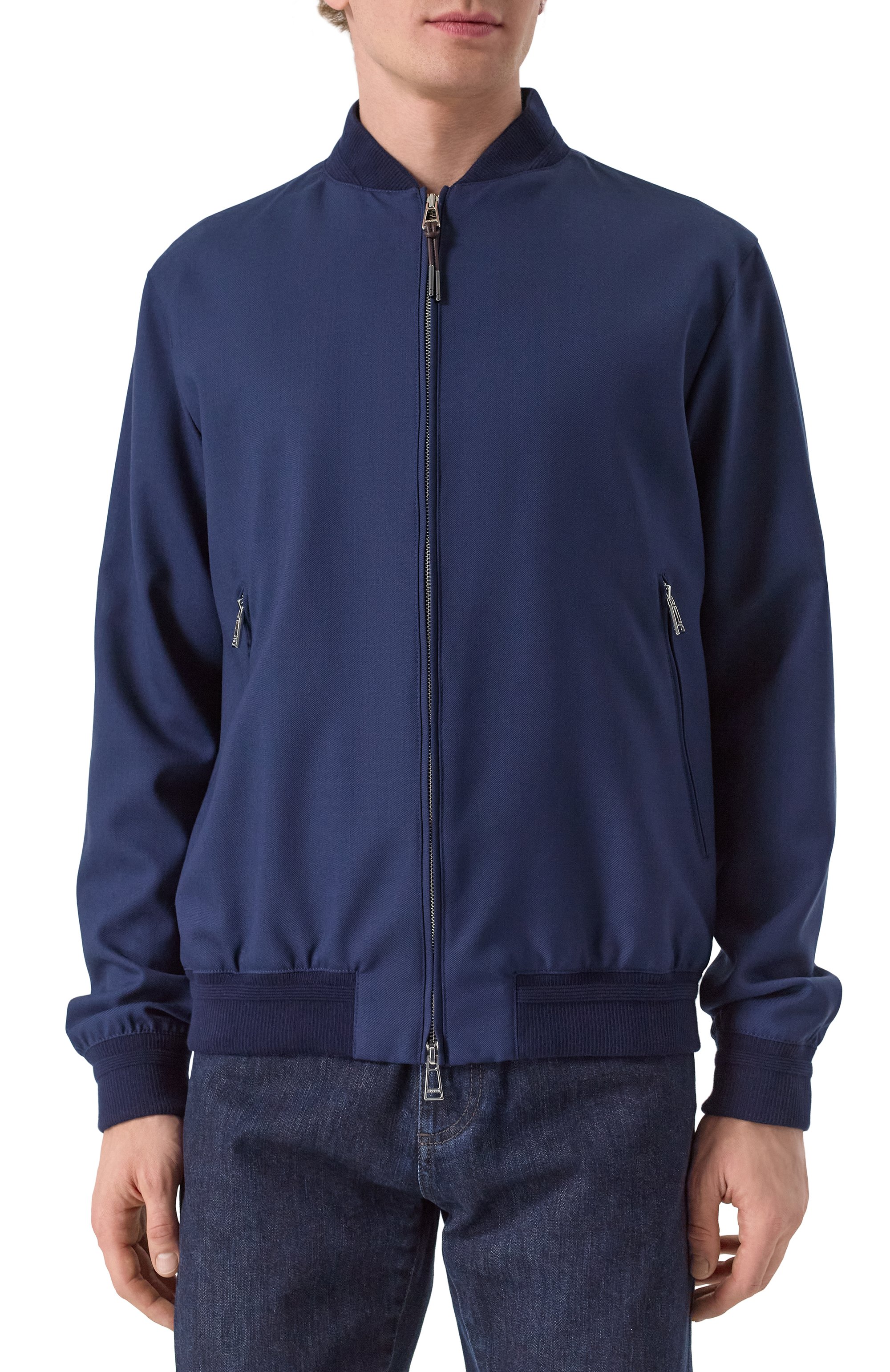 Шерстяной бомбер WINDSOR темно-синего цвета по цене 86200 руб., арт. 13 CARPIN0 10016311/30045111, фото 3 Шерстяной бомбер WINDSOR, арт. 13 CARPIN0 10016311/30045111, фото 3