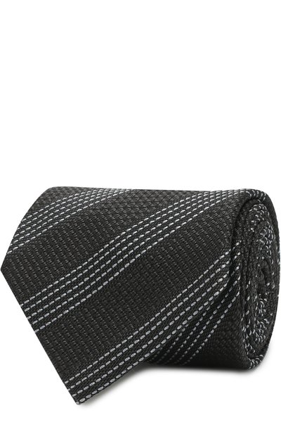 Мужской шелковый галстук в полоску BRIONI, арт. 063I00/P7439