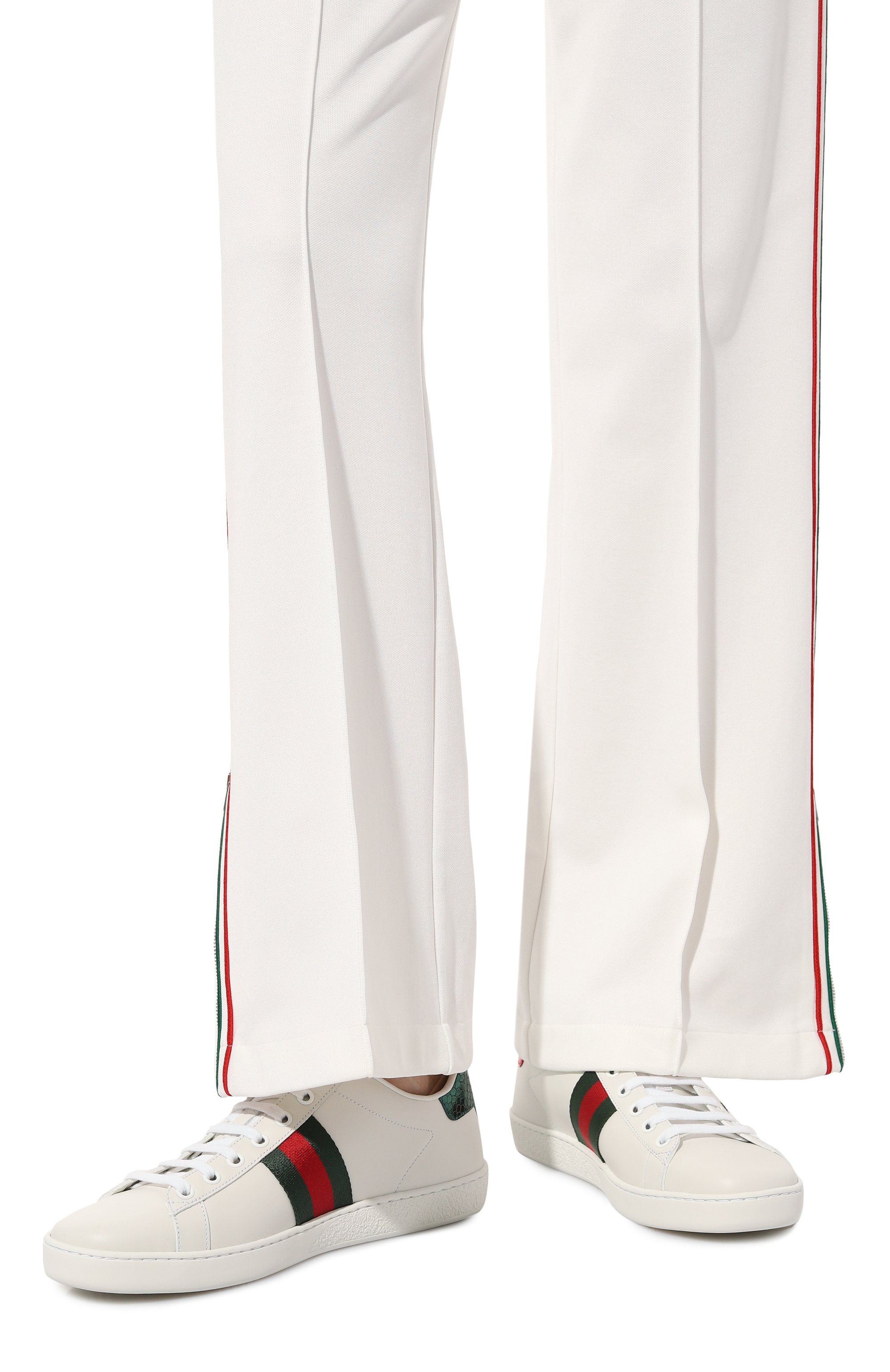 Кожаные кеды new ace GUCCI молочного цвета по цене 82700 руб., арт. 431942/02JP0, фото 3 Кожаные кеды new ace GUCCI, арт. 431942/02JP0, фото 3