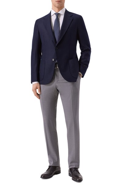 Шерстяной пиджак ANDREA CAMPAGNA темно-синего цвета по цене 222000 руб., арт. VATICAN0/T25251-1/8, фото 3 Шерстяной пиджак ANDREA CAMPAGNA, арт. VATICAN0/T25251-1/8, фото 3