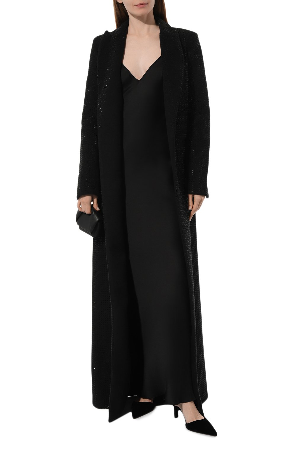 Атласное платье VIKA GAZINSKAYA черного цвета по цене 119250 руб., арт. FW23-24-13218, фото 2 Атласное платье VIKA GAZINSKAYA, арт. FW23-24-13218, фото 2