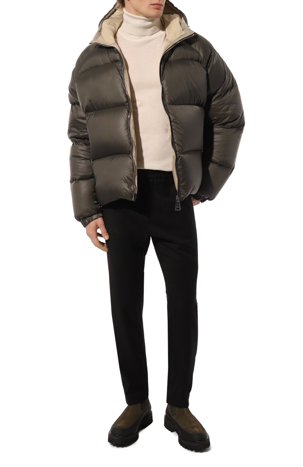 Пуховик KHRISJOY темно-зеленого цвета по цене 153500 руб., арт. KMF24R0611/NY0006, фото 2 Пуховик KHRISJOY, арт. KMF24R0611/NY0006, фото 2