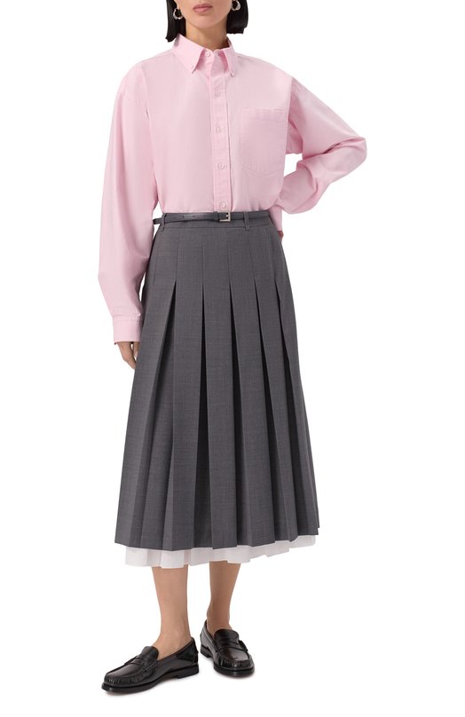 Хлопковая рубашка alexanderwang.t 4WC2251013 Розовый  4WC2251013 Фото 2