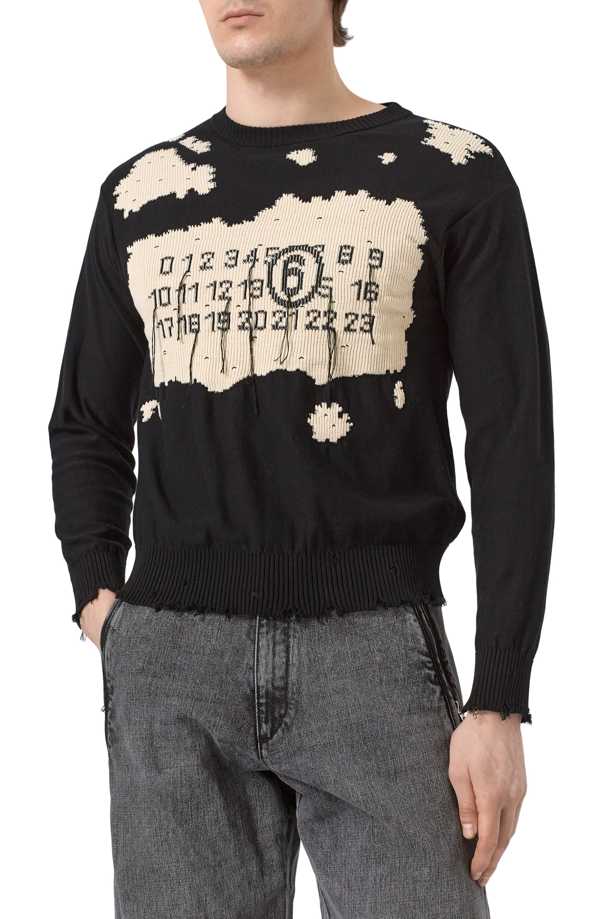 Хлопковый свитер MM6, арт. SH0HL0020/M13081, фото 3