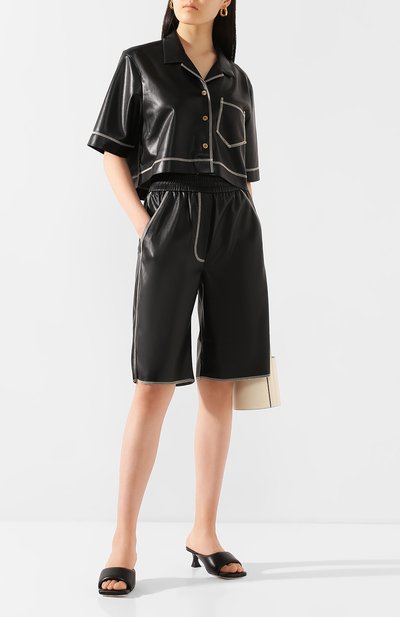 Шорты NANUSHKA, арт. Y0LIE_BLACK_VEGAN LEATHER, фото 2