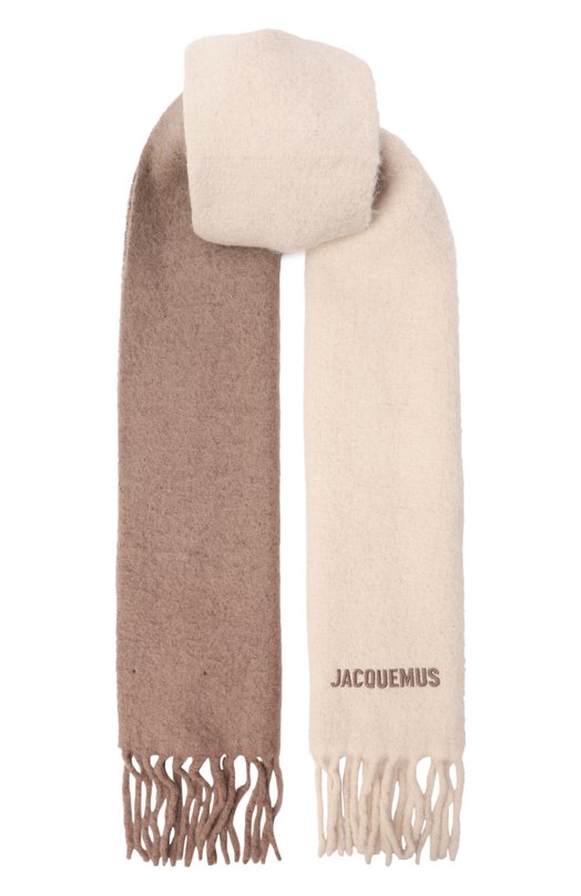 Шерстяной шарф Jacquemus 23HACU00574/A0T4032 Бежевый 23HACU00574/A0T4032