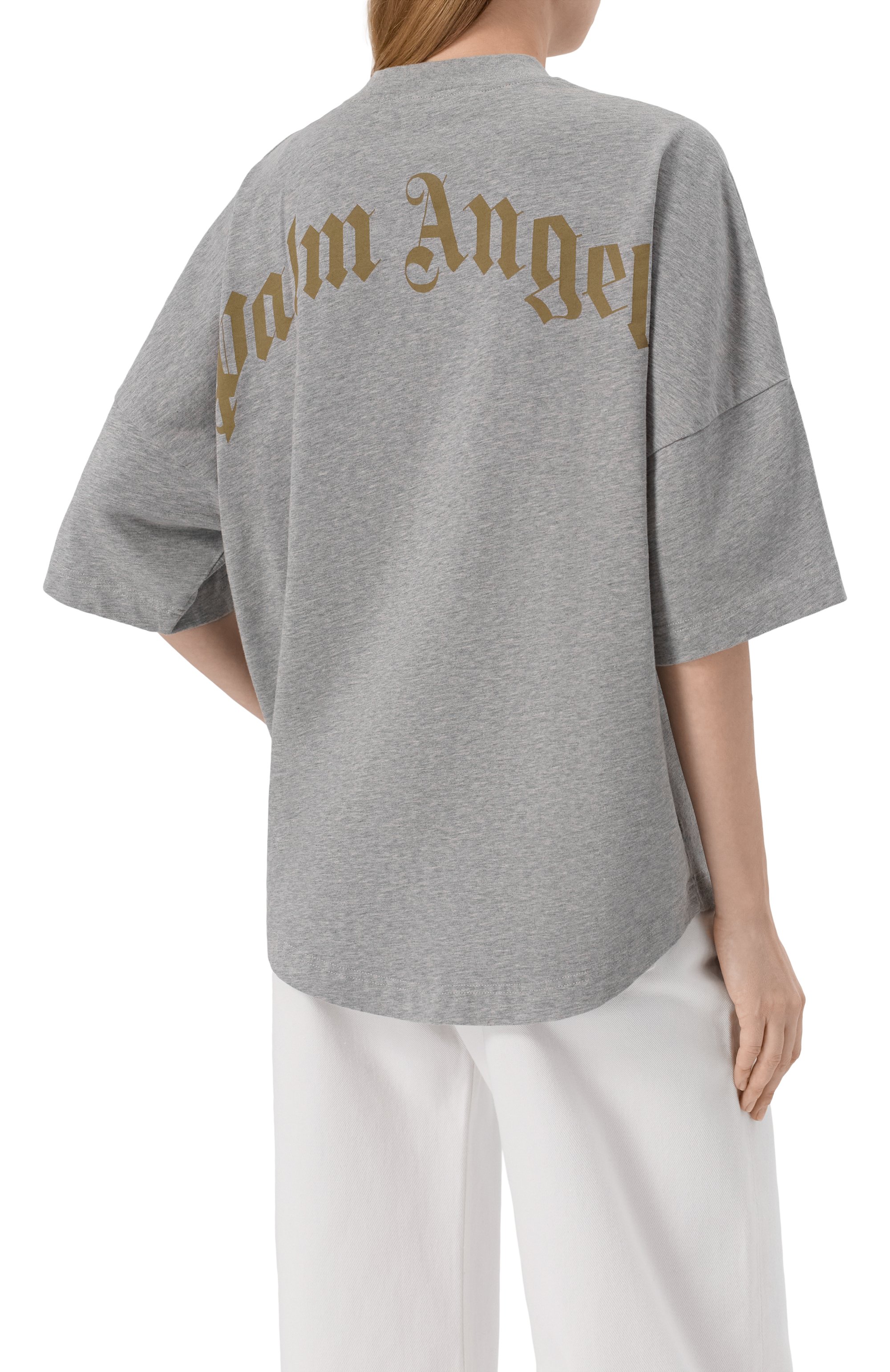 Хлопковая футболка PALM ANGELS, арт. PWAA07DF25JER001, фото 4