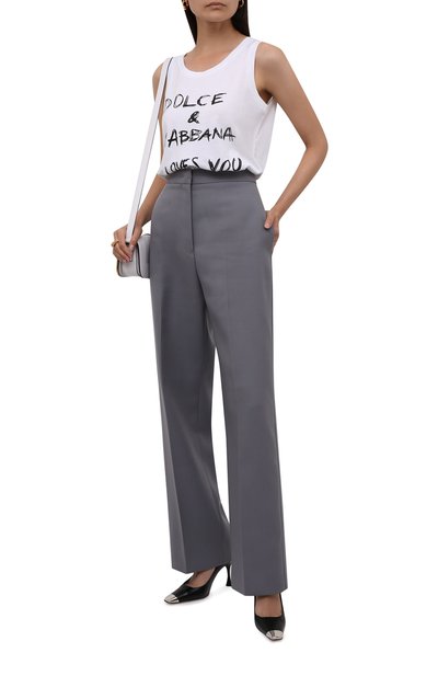 Хлопковая майка DOLCE & GABBANA белого цвета по цене 45400 руб., арт. F8K88T/G7XAV, фото 2 Хлопковая майка DOLCE & GABBANA, арт. F8K88T/G7XAV, фото 2