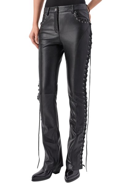 Кожаные брюки BLUMARINE, арт. 4L074A, фото 3