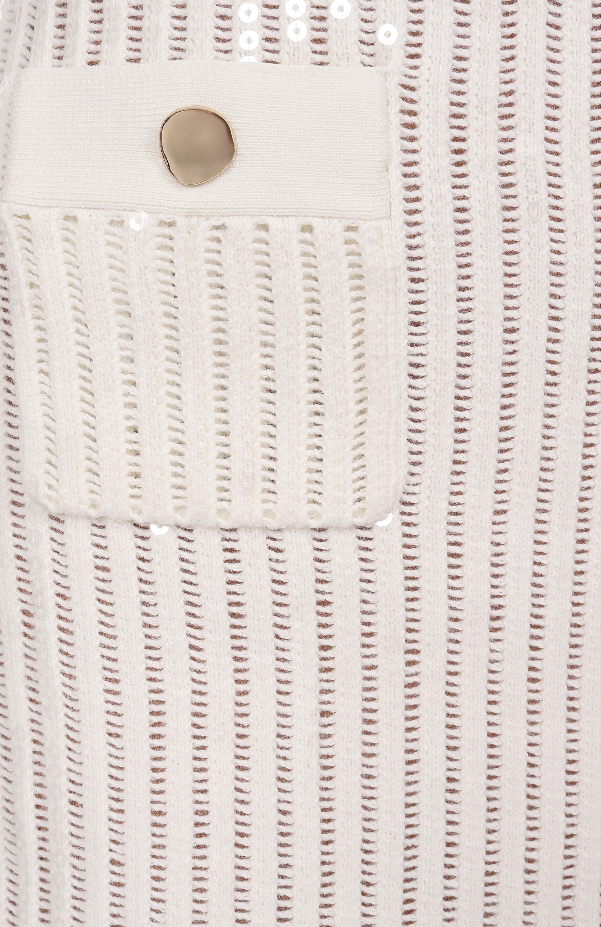 Юбка из хлопка и кашемира SELF-PORTRAIT белого цвета по цене 48050 руб., арт. SS25126SKW, фото 6 Юбка из хлопка и кашемира SELF-PORTRAIT, арт. SS25126SKW, фото 6