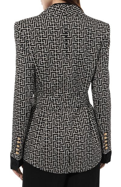 Жакет BALMAIN черно-белого цвета по цене 313500 руб., арт. AF0SG091VD23, фото 4 Жакет BALMAIN, арт. AF0SG091VD23, фото 4
