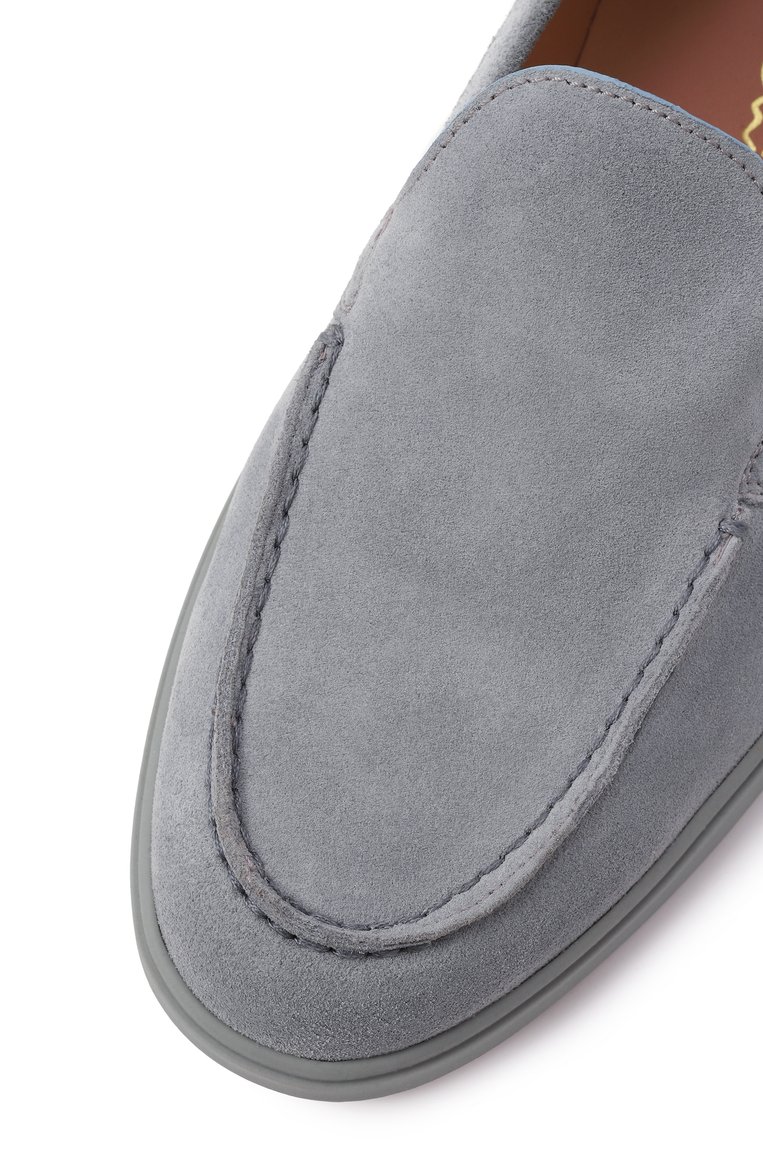 Женские замшевые лоферы SANTONI голубого цвета, арт. WUYG58856AIANPYL | Фото 7 (Материал внутренний: Натуральная кожа; Подошва: Платформа; Материал внешний: Натуральная кожа, Замша; Каблук вы�сота: Низкий; Драгоценные камни: Проставлено; Материал сплава: Проставлено)