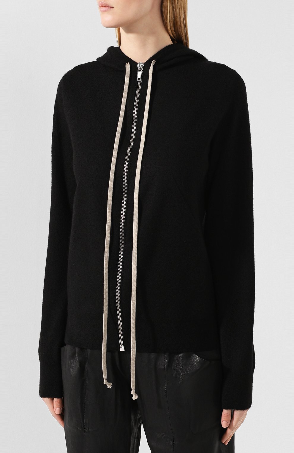 Кашемировый кардиган RICK OWENS черного цвета по цене 137000 руб., арт. RP19F5628/WSB, фото 3 Кашемировый кардиган RICK OWENS, арт. RP19F5628/WSB, фото 3
