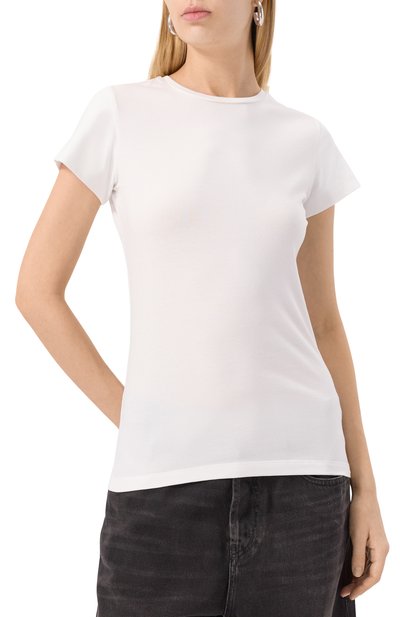 Хлопковая футболка DOROTHEE SCHUMACHER белого цвета по цене 11350 руб., арт. 028304, фото 3 Хлопковая футболка DOROTHEE SCHUMACHER, арт. 028304, фото 3