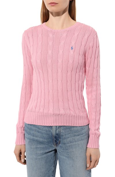 Хлопковый пуловер POLO RALPH LAUREN розового цвета по цене 25750 руб., арт. 211891640, фото 3 Хлопковый пуловер POLO RALPH LAUREN, арт. 211891640, фото 3